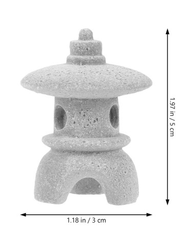 Adorno de Pagoda Hemoton para Jardín Zen - Arenisca 3.2x2.1cm