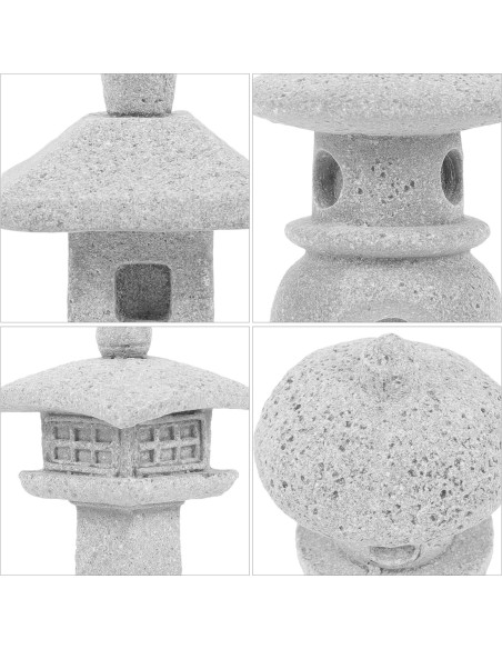 Adorno de Pagoda Hemoton para Jardín Zen - Arenisca 3.2x2.1cm