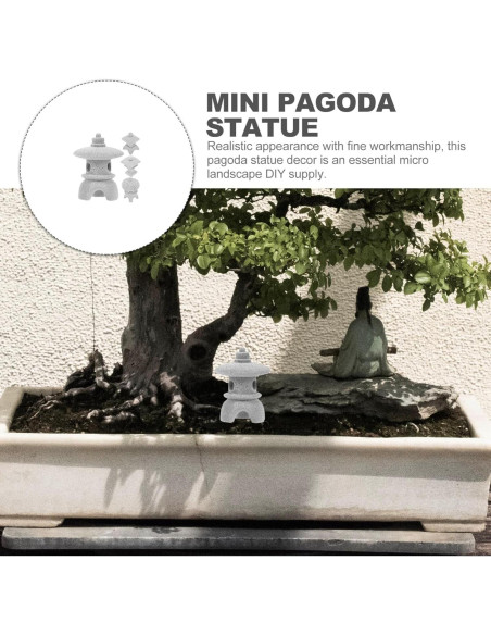 Adorno de Pagoda Hemoton para Jardín Zen - Arenisca 3.2x2.1cm