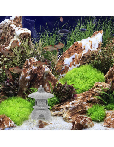 Adorno de Pagoda Hemoton para Jardín Zen - Arenisca 3.2x2.1cm