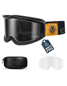Gafas de Motocross VOZAPOW AMX5 Antivaho Lentes Claros y Grises