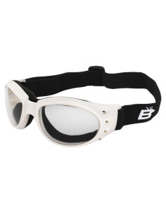 Gafas de Motocicleta Birdz Eyewear Eagle Antivaho Marco Blanco