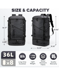 Mochila de Camping Impermeable HIMZ WARRIOR 35L para Laptop 17" 2