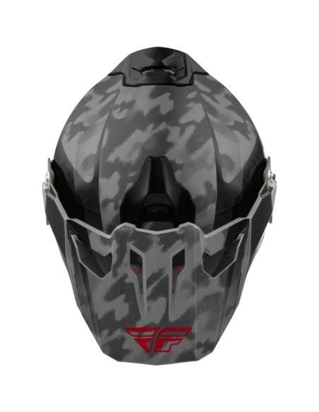 Casco FLY Racing Trekker Pulse Negro Camo/Rojo SM - ECE DOT