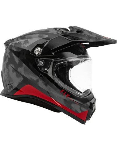 Casco FLY Racing Trekker Pulse Negro Camo/Rojo SM - ECE DOT