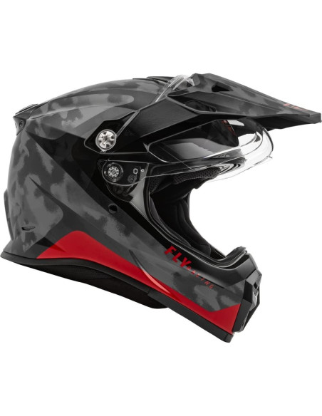 Casco FLY Racing Trekker Pulse Negro Camo/Rojo SM - ECE DOT