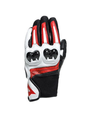 Guantes de Motocicleta Dainese Mig 3 de Cuero XL Negro/Blanco/Rojo