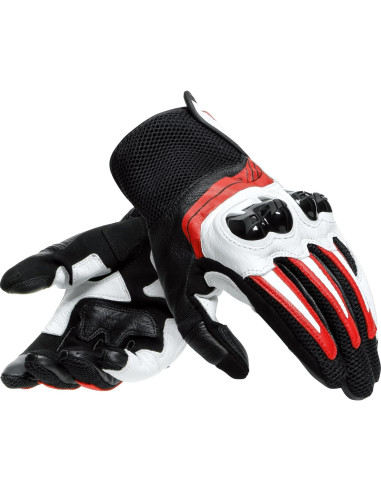 Guantes de Motocicleta Dainese Mig 3 de Cuero XL Negro/Blanco/Rojo