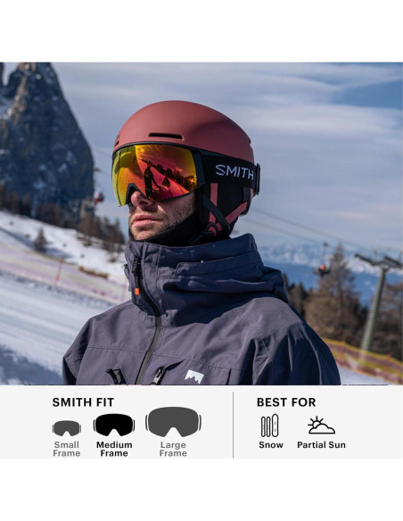 Gafas de Esquí Smith 4D MAG ChromaPop Negro Rojo Espejo