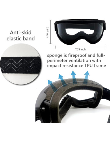 Gafas de Tiro Tácticas HUNTERSKY Protección Balística UV400