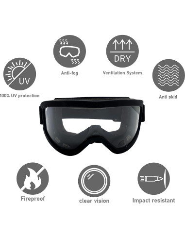 Gafas de Tiro Tácticas HUNTERSKY Protección Balística UV400