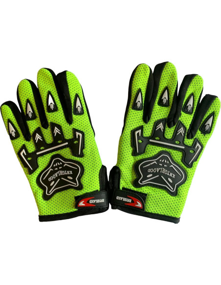 Guantes de Montar para Niños MRS Verde Lima 18x9 cm