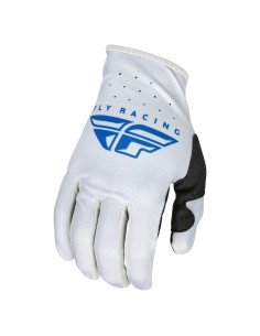 Guantes Lite Juveniles Fly Racing 2023 Gris/Azul Mediano