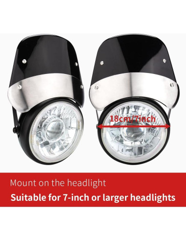 Deflector de Viento Universal KICRY para Motocicleta 24x19cm