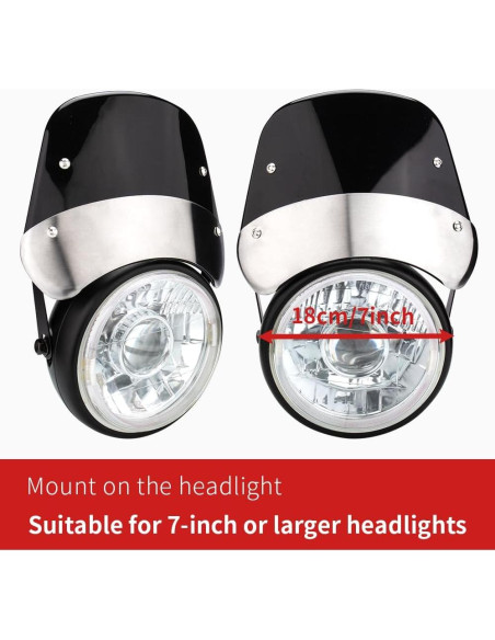 Deflector de Viento Universal KICRY para Motocicleta 24x19cm