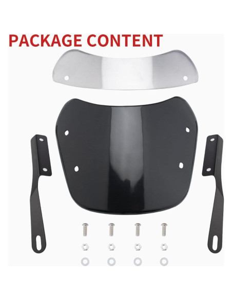 Deflector de Viento Universal KICRY para Motocicleta 24x19cm