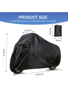 Cubierta de Motocicleta Impermeable Merdege MERCZ2604BL - Universal 2