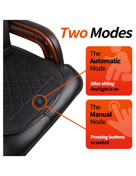 Cojín de Asiento Calentado KINGLETING LYLX-Black con Sensor