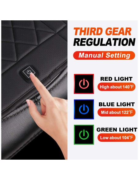 Cojín de Asiento Calentado KINGLETING LYLX-Black con Sensor