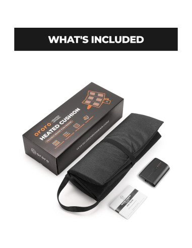 Cojín de Asiento Calentado ORORO USB Plegable Negro