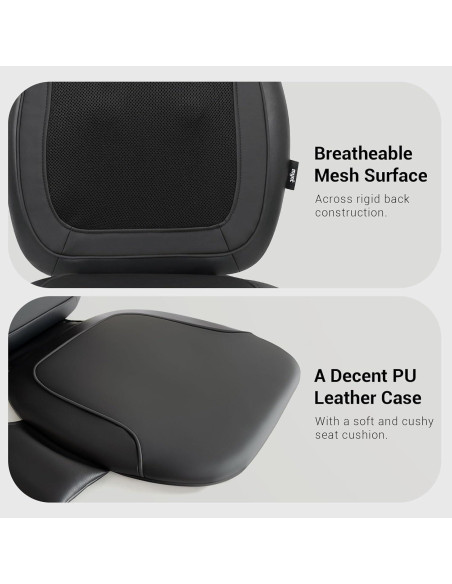 Almohadilla de Masaje Shiatsu Mynt Negra con Calor y 4 Nodos