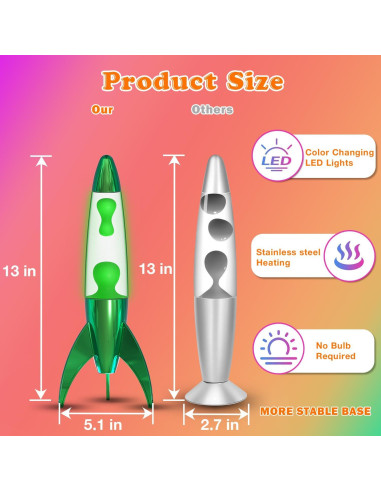 Lámpara de Movimiento Líquido WANNALAMP 33 cm Verde LED