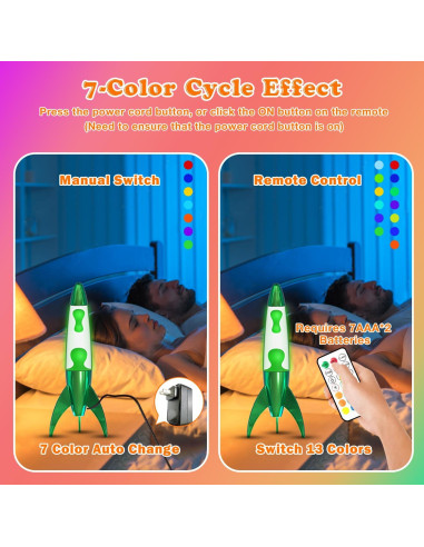 Lámpara de Movimiento Líquido WANNALAMP 33 cm Verde LED