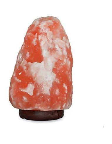 Lámpara de Sal del Himalaya Spantik 18 cm Regulable Madera