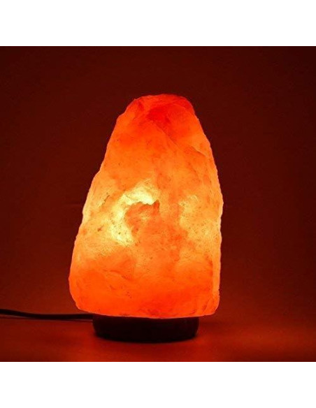 Lámpara de Sal del Himalaya Spantik 18 cm Regulable Madera