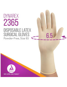 Guantes Quirúrgicos Estériles Dynarex Láttex 200 Pares T6.5 2