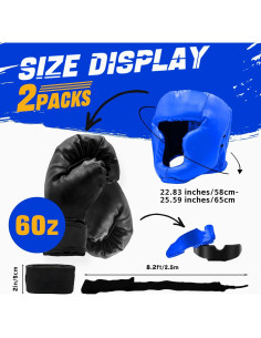 Set de Boxeo JLXMAXLJ para Niños - 14 Piezas, Guantes 170g 2