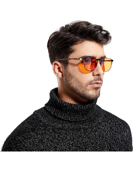 Gafas bloqueadoras de luz azul UV400 para juegos - Leopardo Naranja Gafas bloqueadoras de luz azul UV400 para juegos - Leopardo Naranja