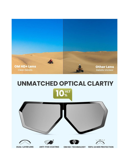 Gafas de Moto OutdoorMaster Seagull Plegables UV400 para Adultos