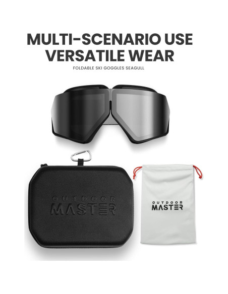 Gafas de Moto OutdoorMaster Seagull Plegables UV400 para Adultos