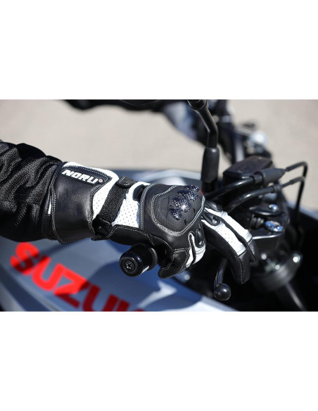 Guante de Moto Noru Sokudo 3XL Cuero de Vaca Negro Guante de Moto Noru Sokudo 3XL Cuero de Vaca Negro