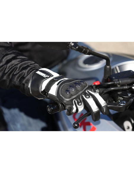 Guante de Moto Noru Sokudo 3XL Cuero de Vaca Negro Guante de Moto Noru Sokudo 3XL Cuero de Vaca Negro