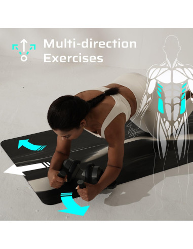 Rueda de Abdominales BERTER con Soporte para Codos - Gris