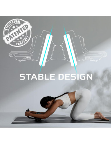 Rueda de Abdominales BERTER con Soporte para Codos - Gris