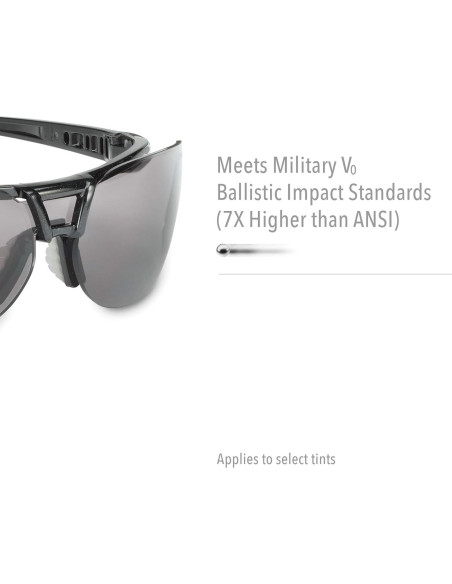 Gafas de Seguridad Uvex Protégé, Marco Negro, Lente Ámbar Anti-Vaho