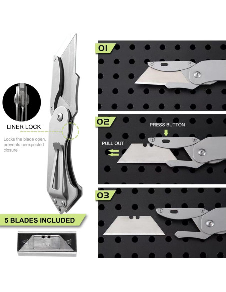 Cuchillo Utilitario Plegable VIFUNCO VF005 con 5 Cuchillas