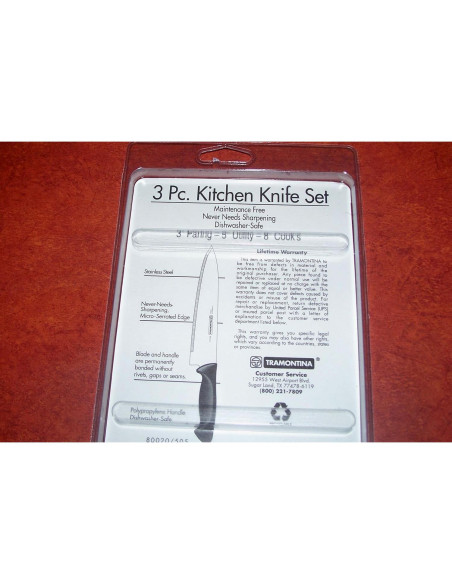 Juego de cuchillos Tramontina Diamont 3 piezas 12.7 cm
