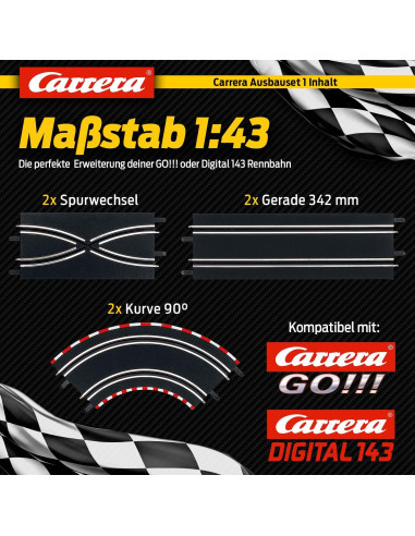 Set de Expansión Carrera GO!!! 61600 - 2 Curvas y 2 Rectas