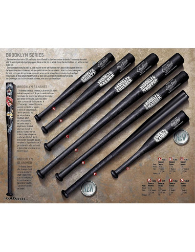 Bate de Béisbol Cold Steel Brooklyn Smasher 86 cm Polipropileno