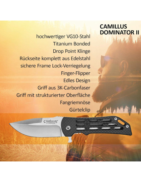 Cuchillo Plegable Camillus Dominator II 17.78 cm Acero VG10 Cuchillo Plegable Camillus Dominator II 17.78 cm Acero VG10