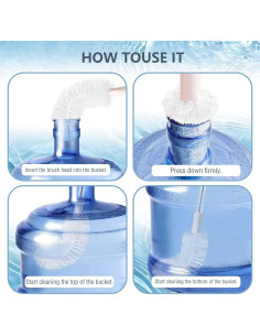 Paquete de 2 cepillos de limpieza de botellas Kehail 71 cm 2