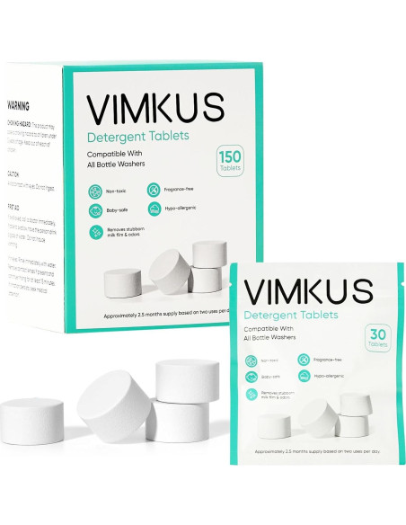150 Tabletas de Detergente VIMKUS para Lavadoras de Botellas