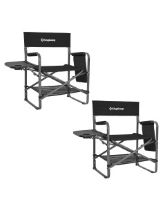 Sillas de Camping Plegables KingCamp 2 Pack con Mesa Lateral