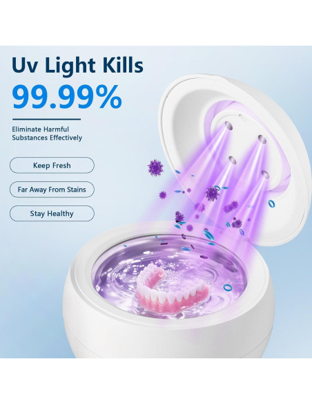 Limpiador Ultrasónico de Retenedores JOYHOOD 45kHz con UV-C Limpiador Ultrasónico de Retenedores JOYHOOD 45kHz con UV-C