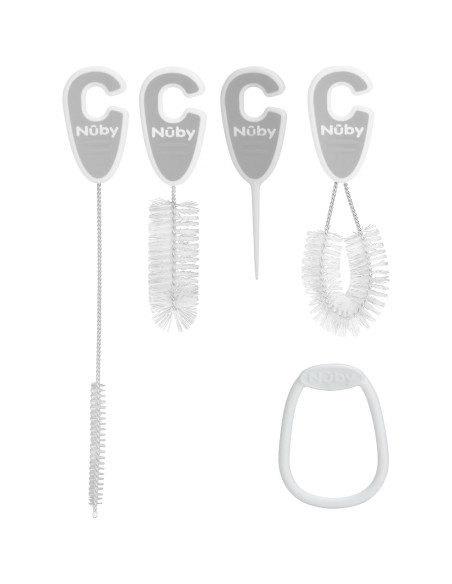 Juego de Cepillos de Limpieza Nuby para Botellas y Tazas