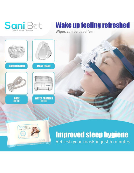 Toallitas CPAP Sani Bot - 150 Unidades Sin Fragancia